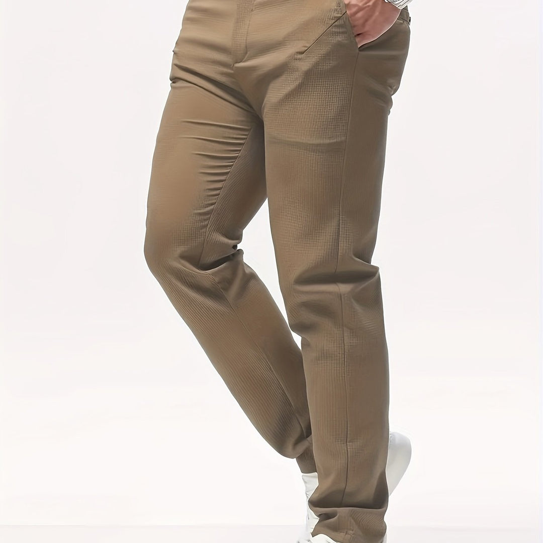Levoire | Pantalons Décontractés Classiques Pour Hommes Couleur kaki
