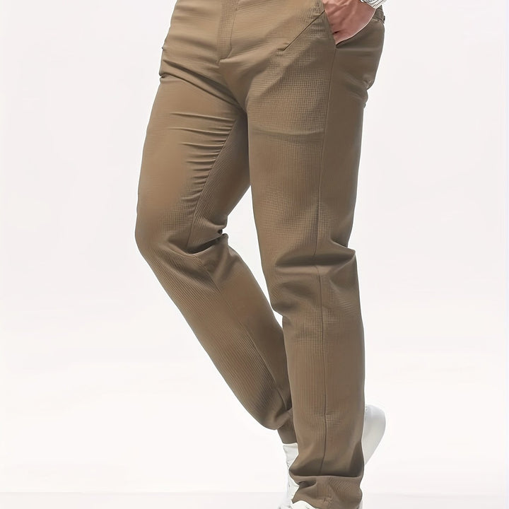 Levoire | Pantalons Décontractés Classiques Pour Hommes Couleur kaki