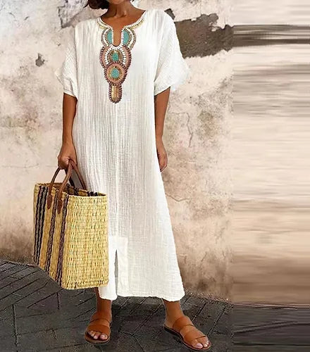 Levoire | Robe En Coton Et Lin Pour Femmes
