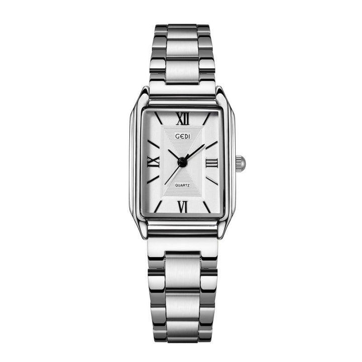 Levoire | Montre Carrée Classique Argent avec assiette blanche