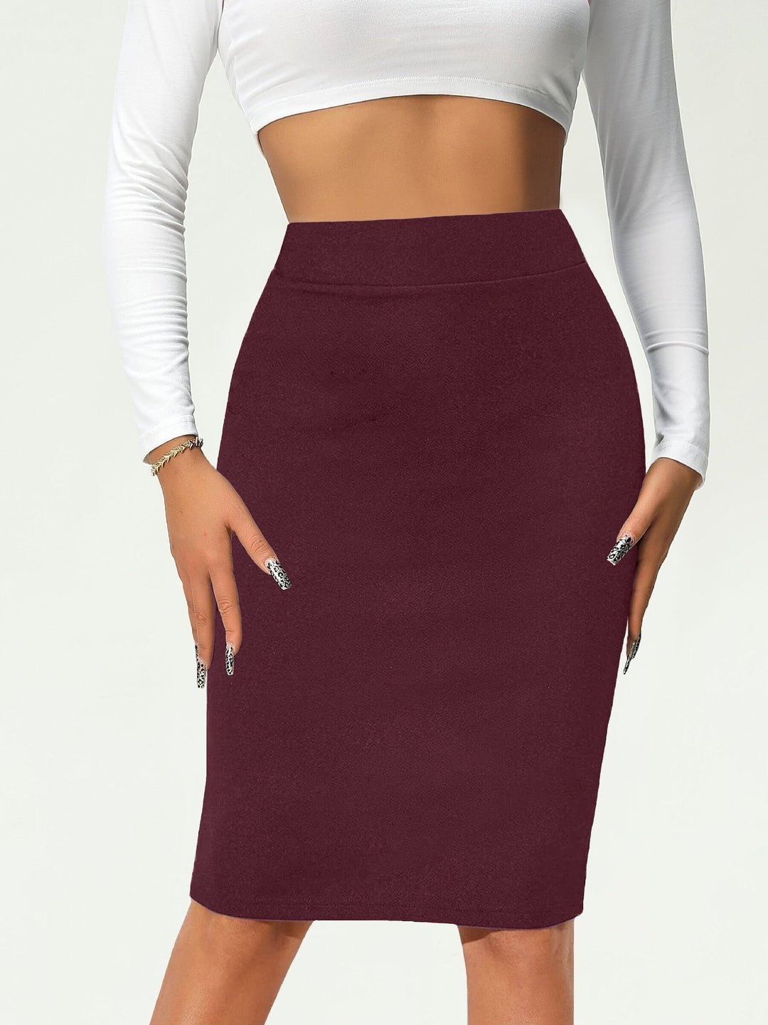 Levoire | Jupe Courte Unie À Taille Haute