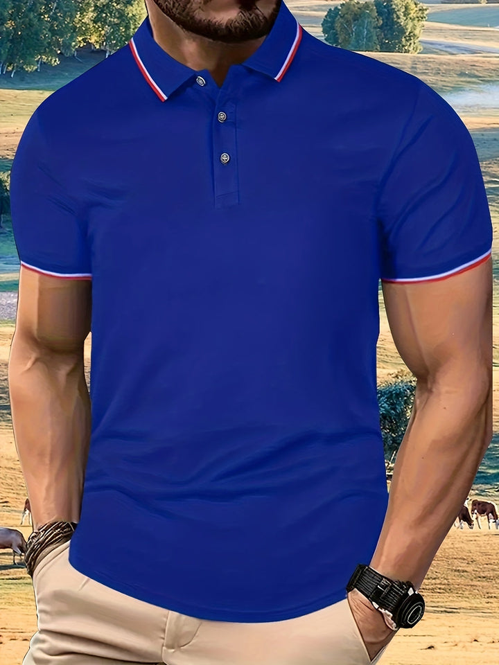 Levoire | Polo Léger Pour Homme Avec Bouton Roi bleu