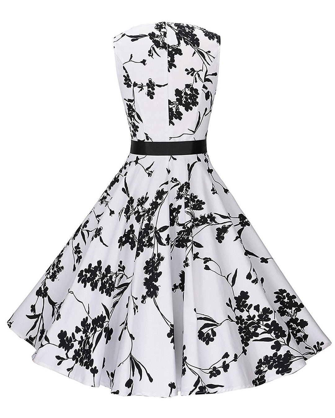 Robe vintage swing pour femme avec motif floral et silhouette ajustée Levoire