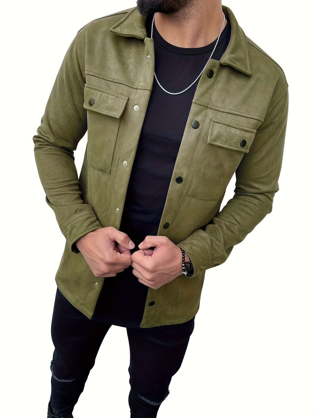 Levoire | Veste En Cuir Pu Pour Hommes Unie