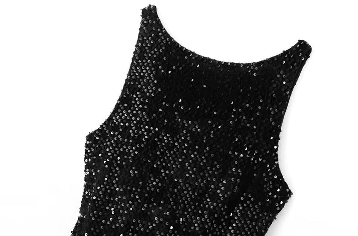 Levoire | Robe À Sequins Élégante Avec Ourlet À Volants