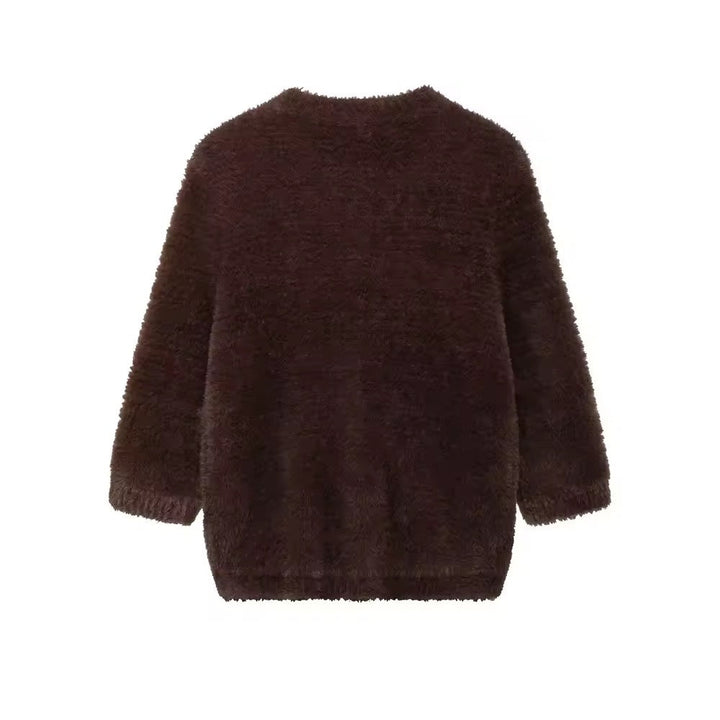 Levoire | Cardigan En Tricot Doux Avec Boutons En Forme De Fleur