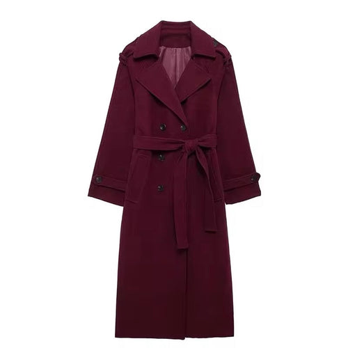 Levoire | Trench-Coat Élégant Couleur Bordeaux