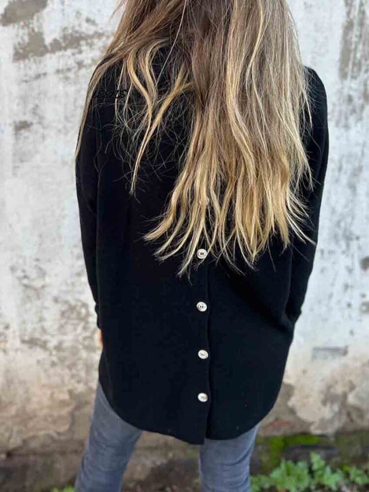 Levoire | Haut tricoté avec patte de boutonnage