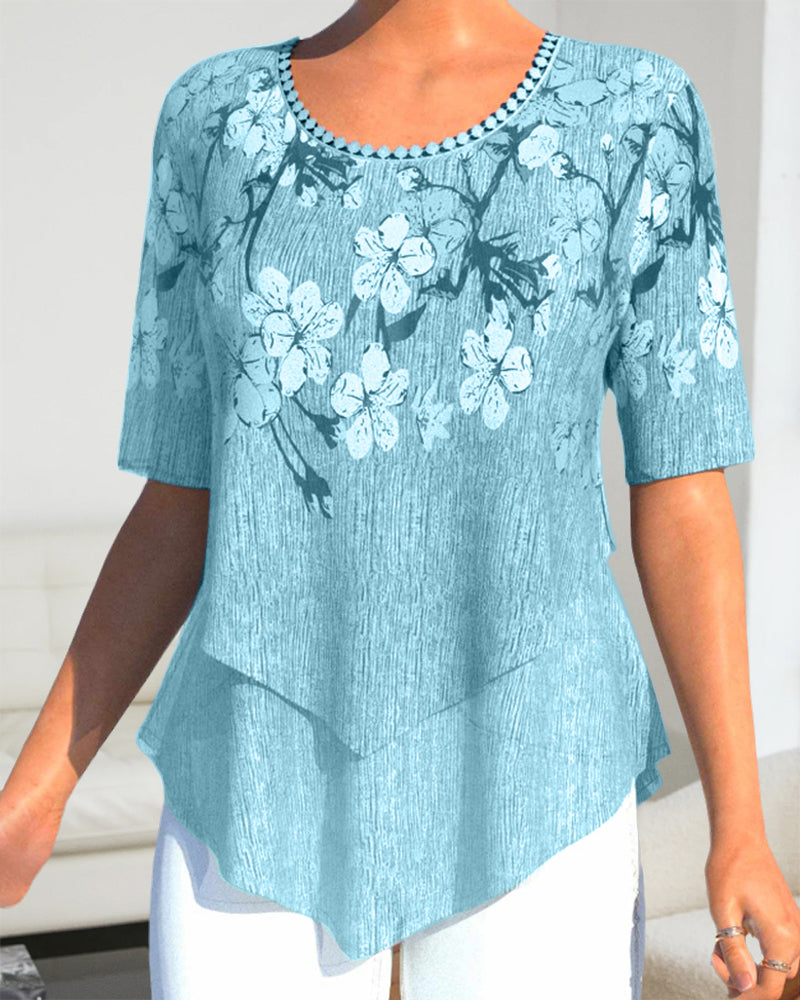 Levoire | Haut avec imprimé floral Bleu