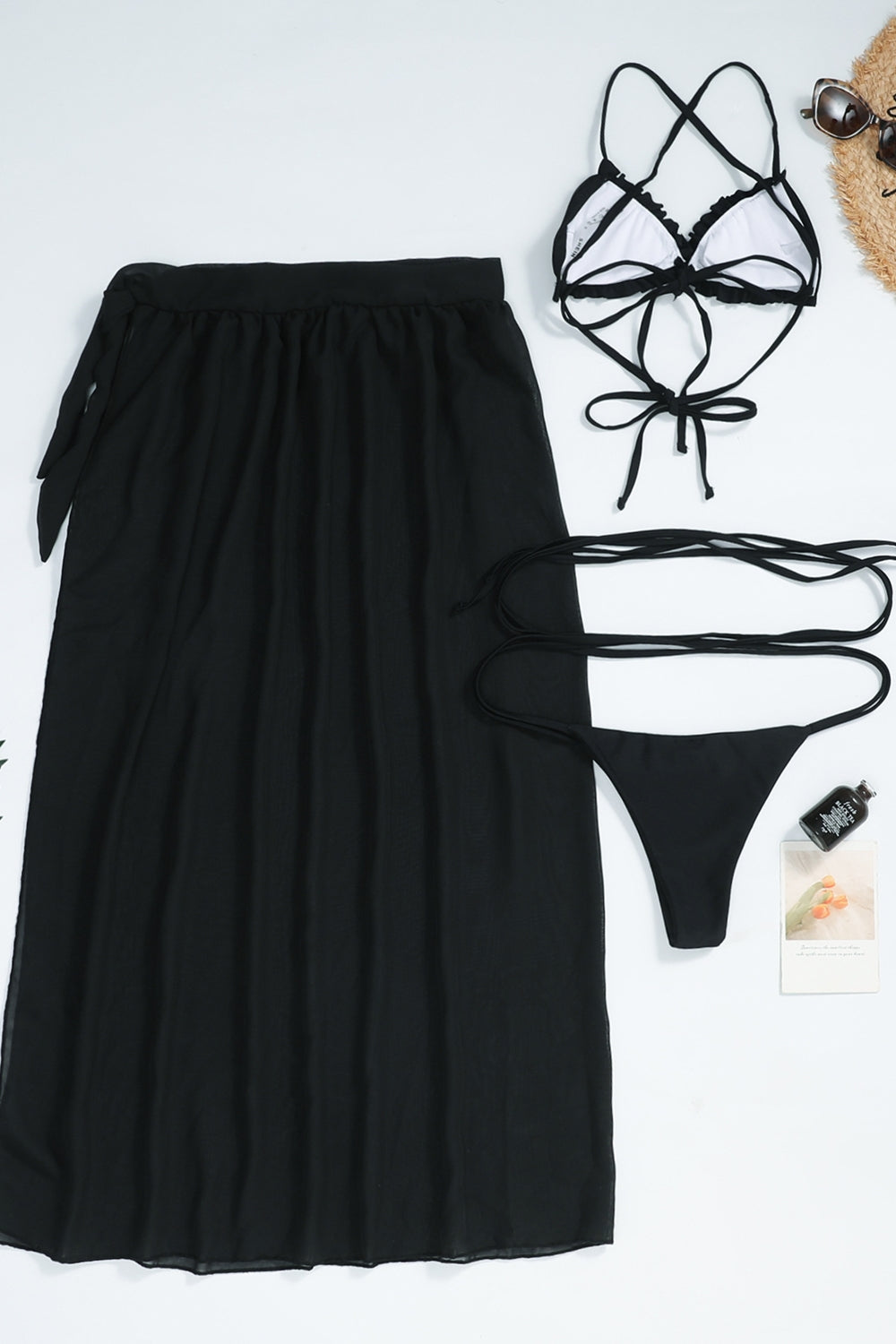Levoire | Robe de bikini à trois pièces en chiffon pour femmes