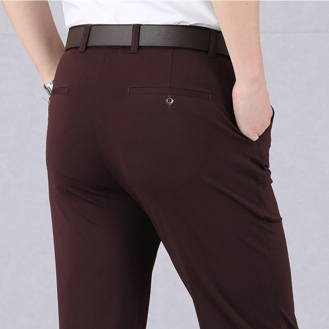 Levoire | Pantalon Confortable Pour Hommes À Coupe Décontractée Rot