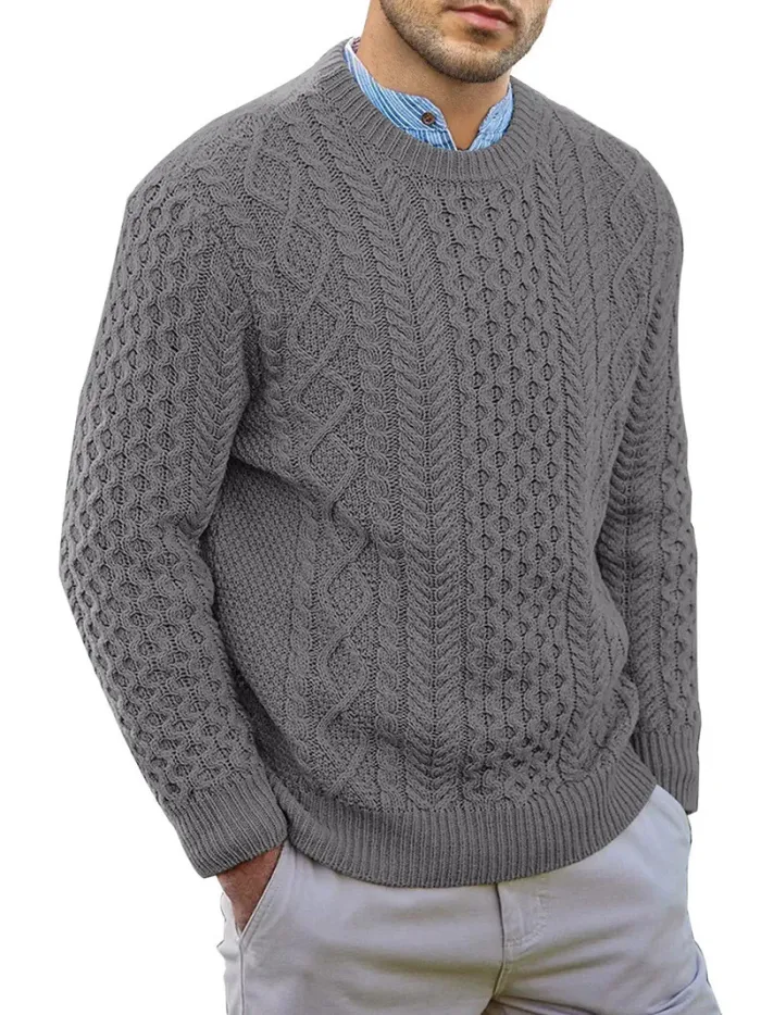 Levoire | Pull Homme À Col Rond Décontracté Et Confortable