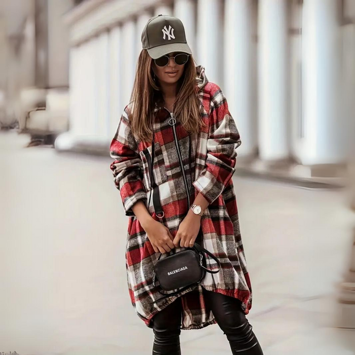 Levoire | Gilet À Carreaux Tendance Pour Femmes Rot