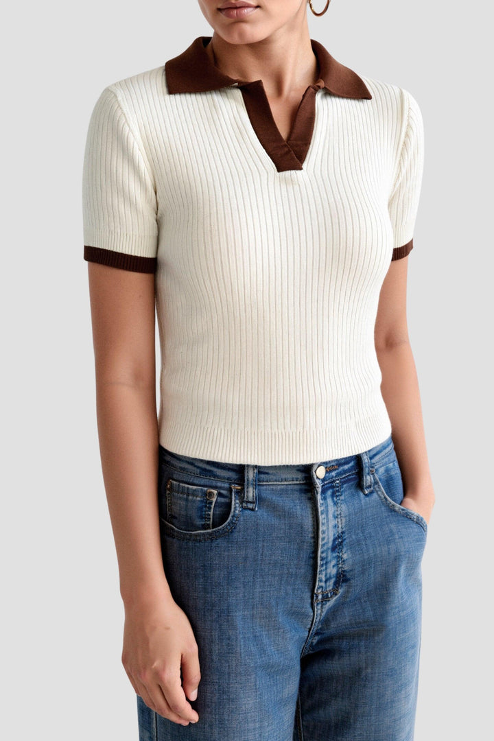 Levoire | Top En Tricot Bloc De Couleurs Polo
