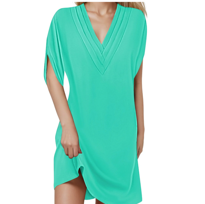 Levoire | Femme Élégant Robe Mi-Longue Bleu