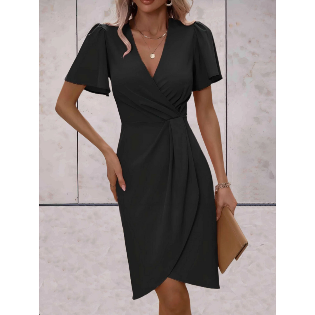 Levoire | Robe Enveloppante Élégante Noir