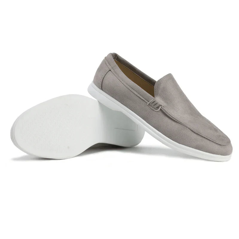 Levoire | Mocassin En Daim Gris