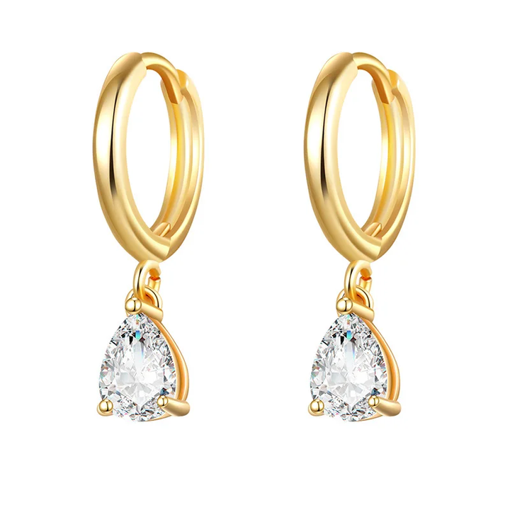 Levoire | Zirconium Tippu Boucles D'Oreilles Or Gouttes d'eau