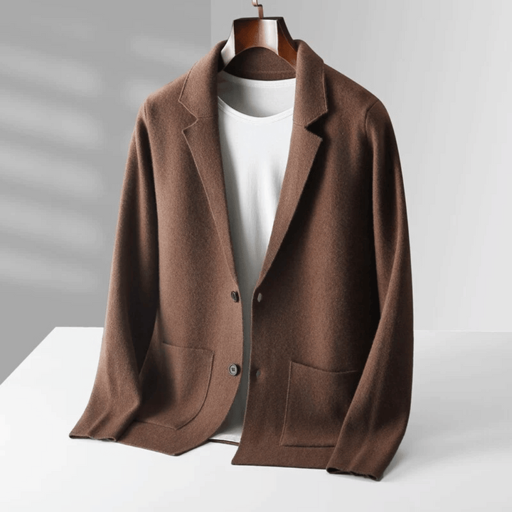 Levoire | Veste unisexe en laine mérinos Châtaigne brune