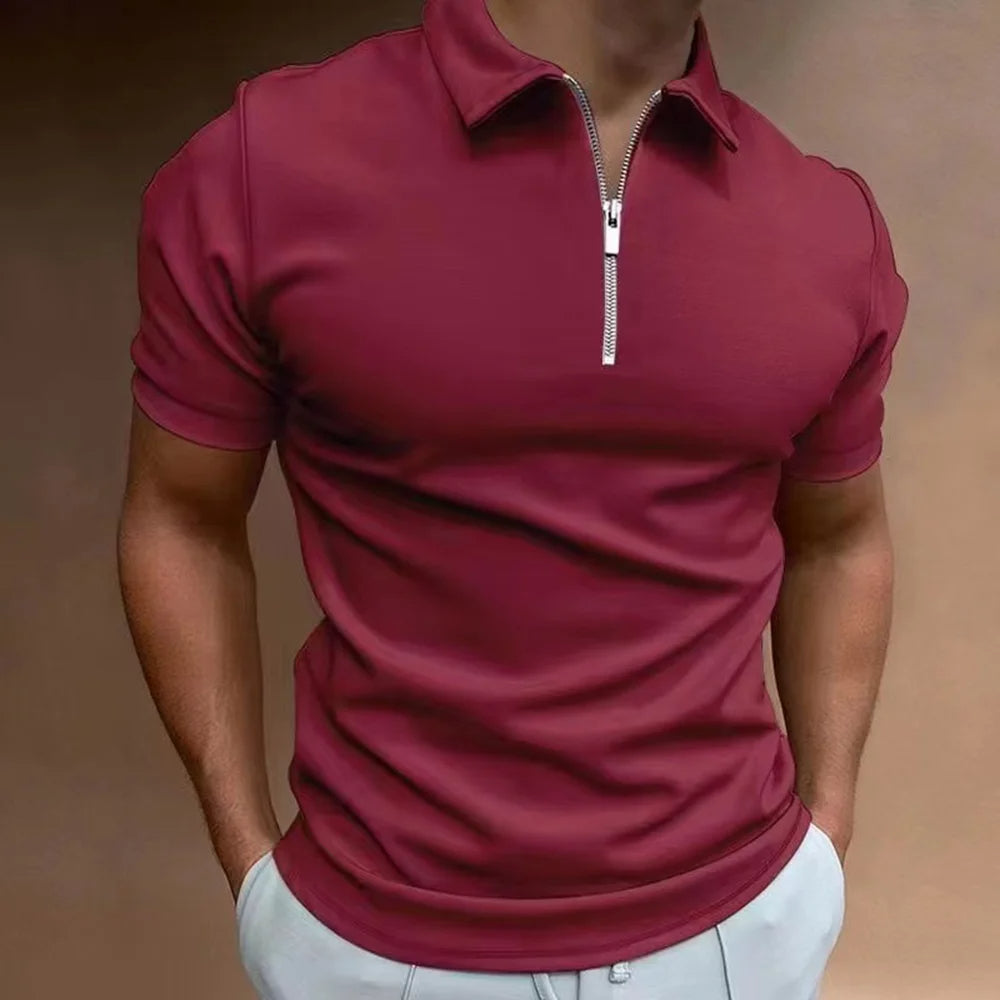 Levoire | Polo élégant avec col zippé Bourgogne