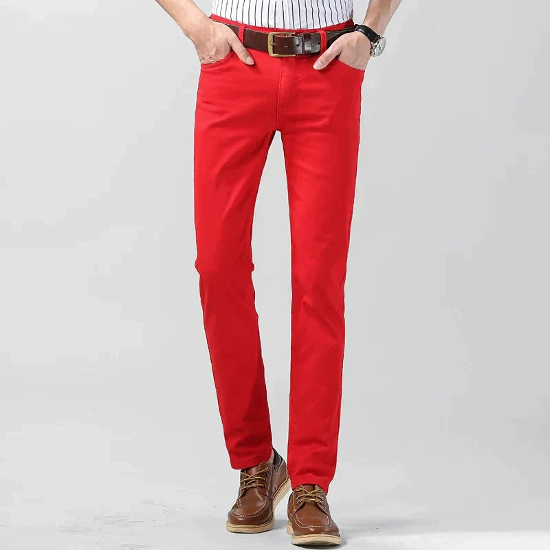 Levoire | Pantalon Urbain Pour Hommes Chino Rot