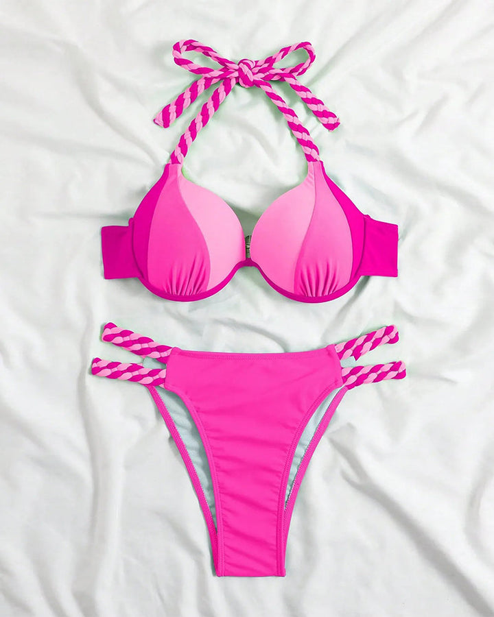 Levoire | Ensemble De Bikini Avec Cou Support Et Blocs De Couleur