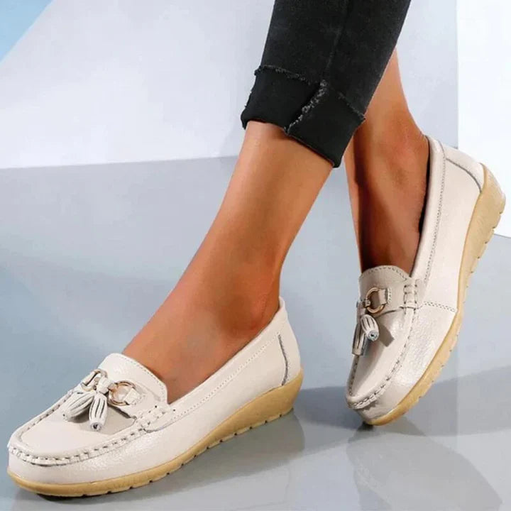 Levoire | Slip sur des mocassins plats décontractés Kaki