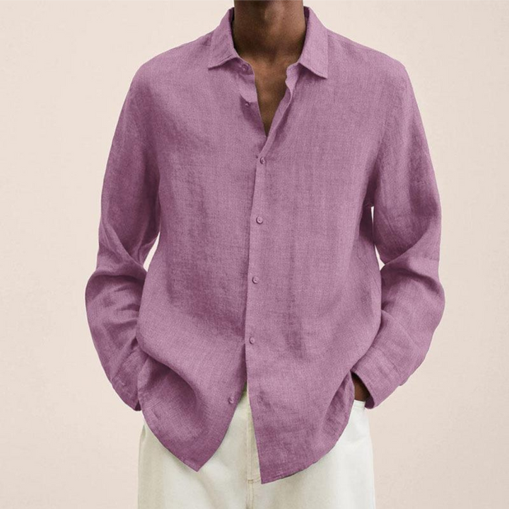 Levoire | Chemise En Lin FR Hommes Long Rosa