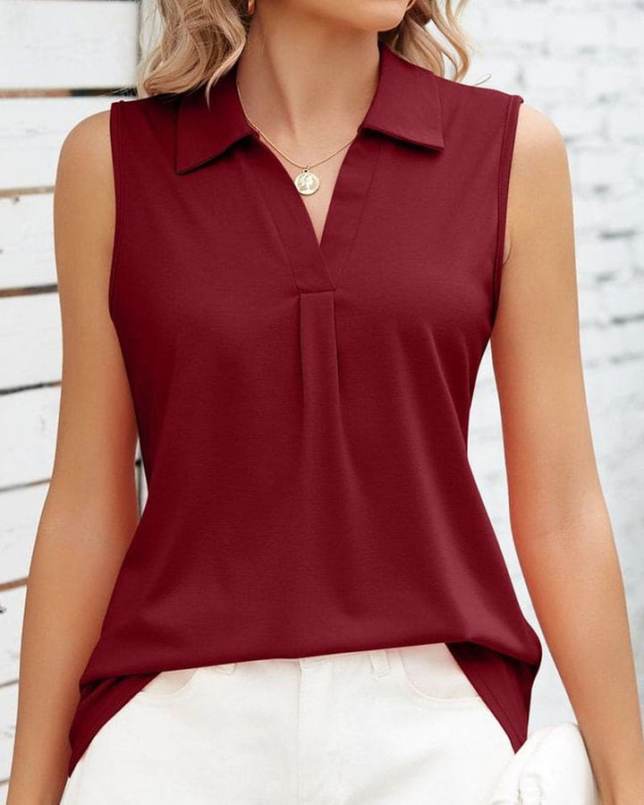 Levoire | Blouse Sans Manches Légère Pour Un Look Soigné Bourgogne