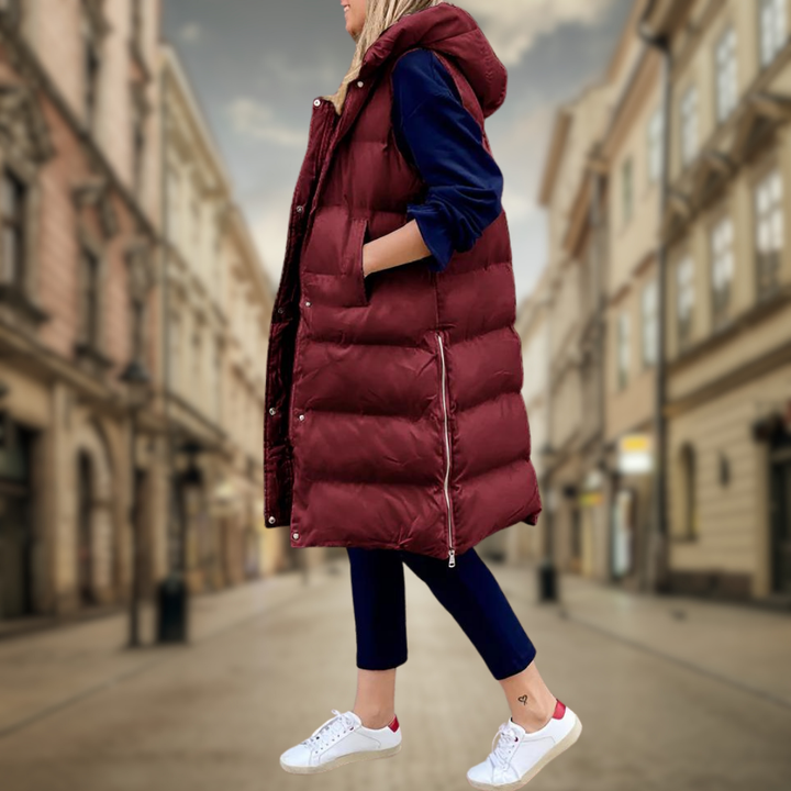 Levoire | Gilet long à la mode Rosso
