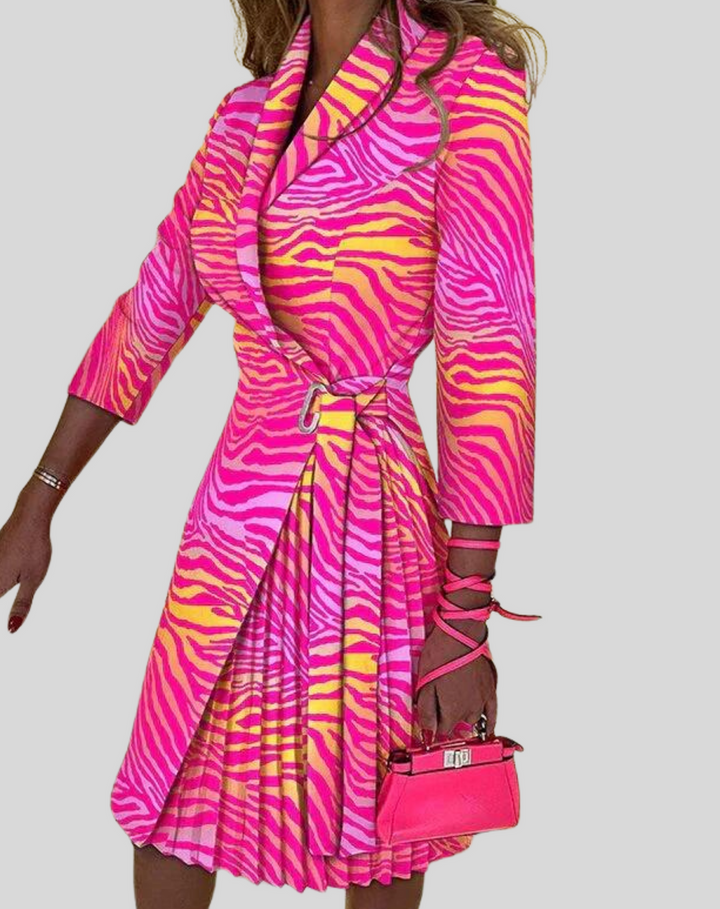 Levoire | Robe Blazer À Pois Orange Rose