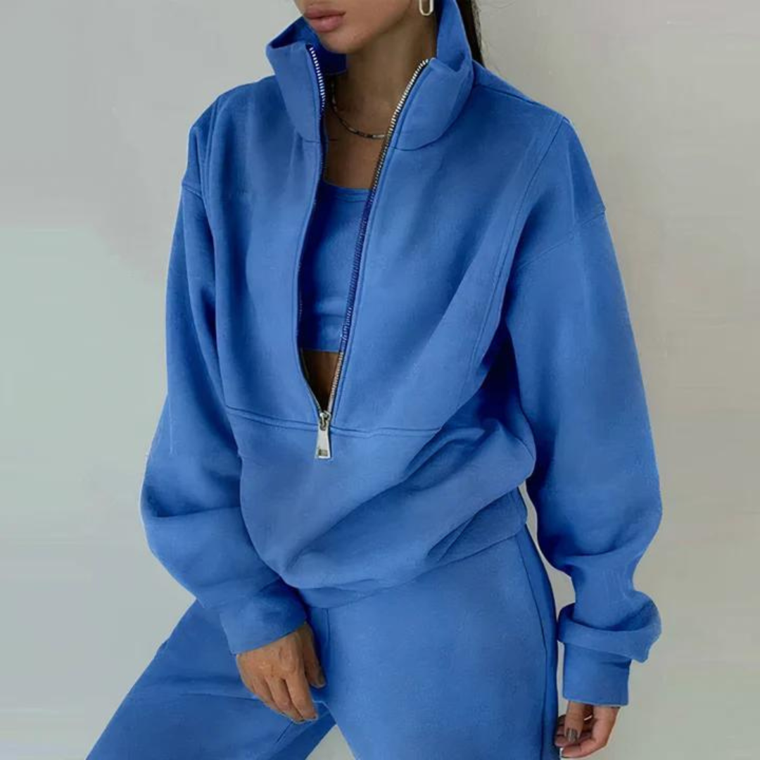 Levoire | Ensemble Confortable Tendance Pour Femmes Bleu