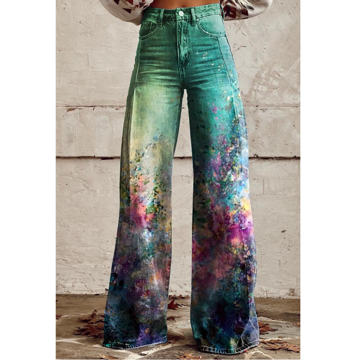 Levoire | Pantalon Femme Large Avec Design Artistique
