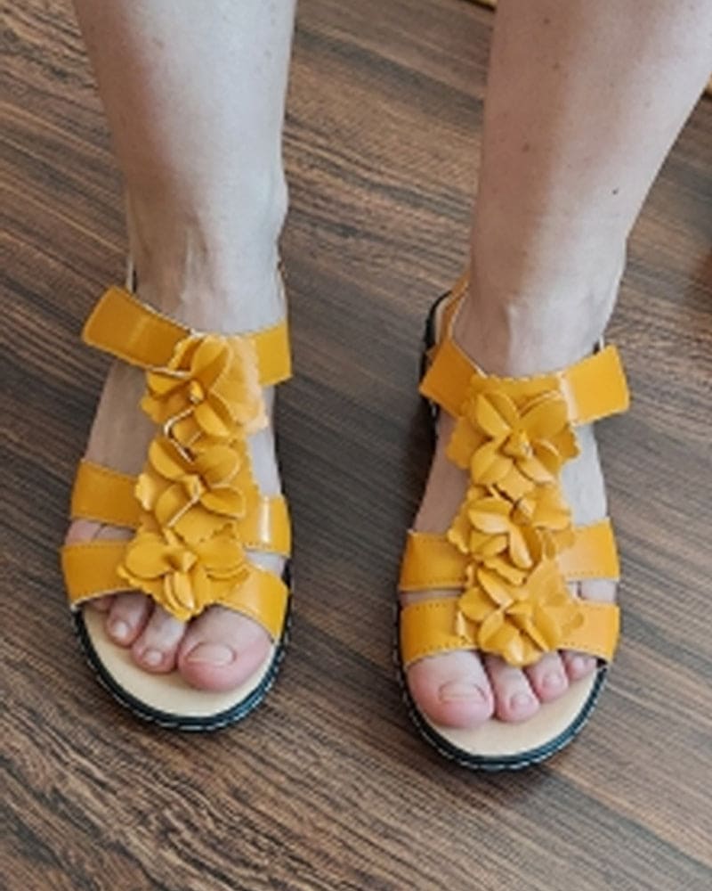 Levoire | Sandales Pour Femmes Avec Talons Compensés Jaune