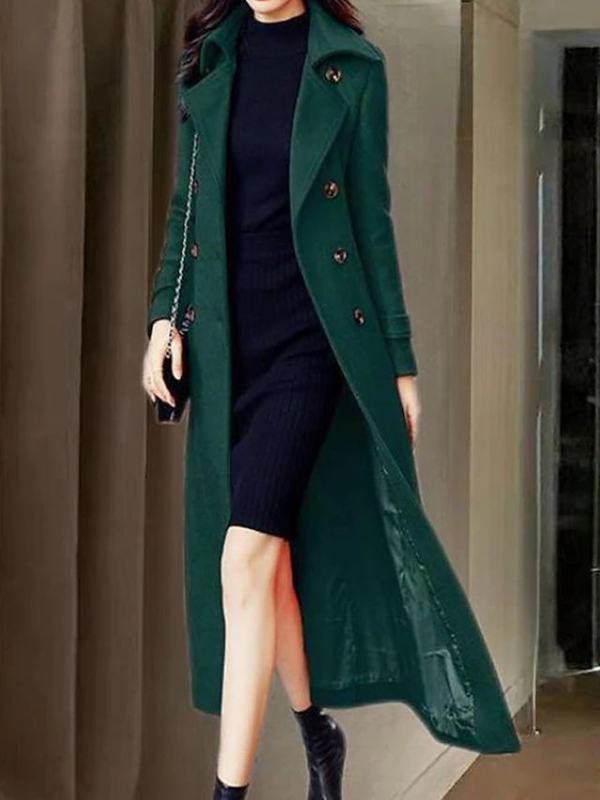 Levoire | Manteau En Laine Femmes Long Vert