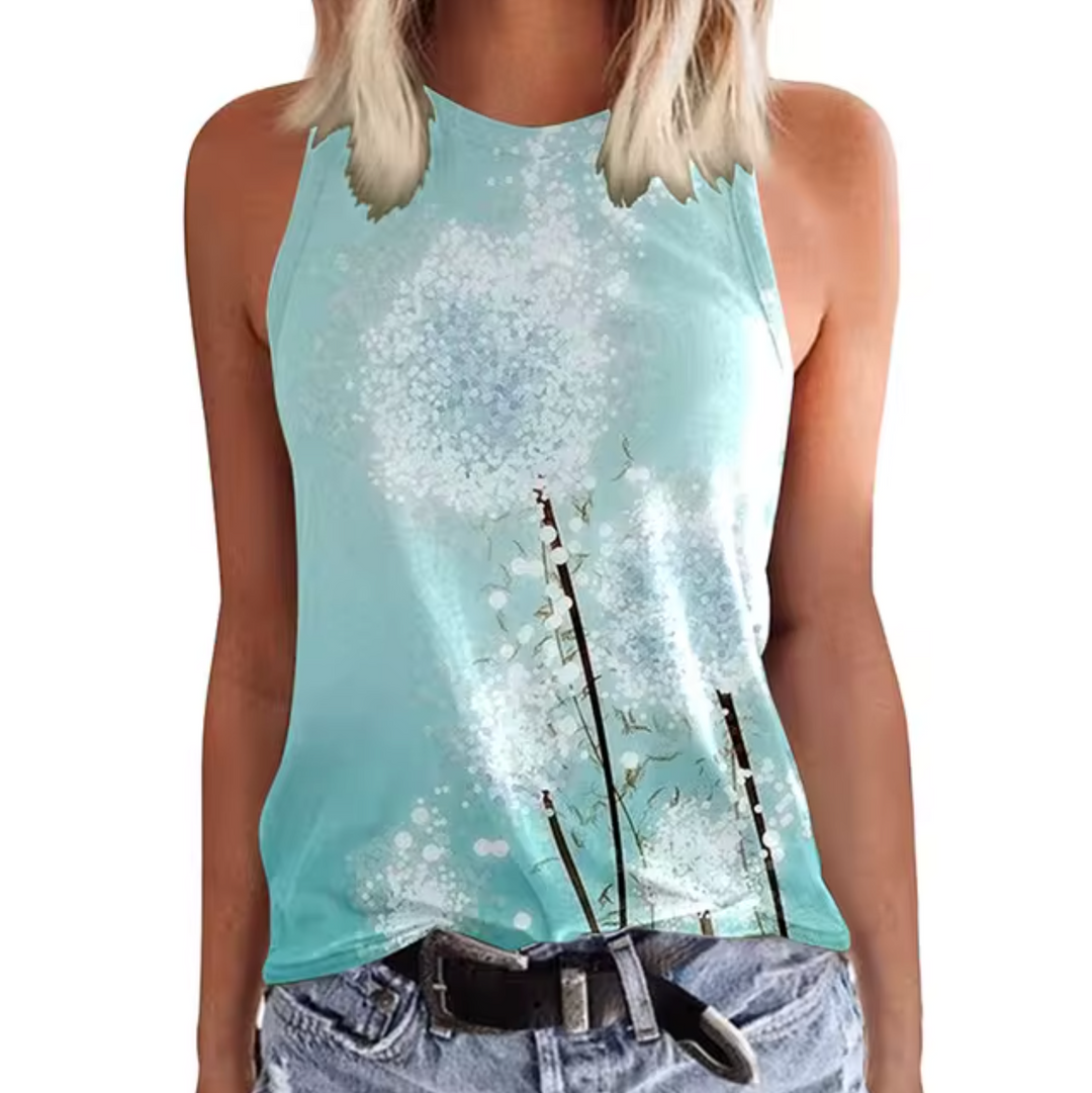 Levoire | T-Shirts Sans Manches Avec Imprimé Floral Vert clair