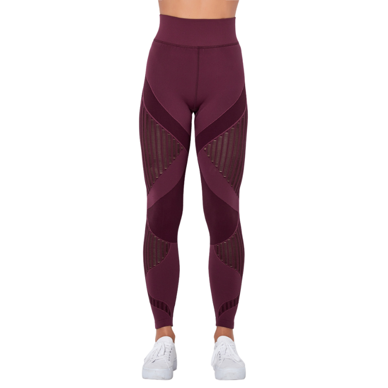 Levoire | Leggings de sport avec Tissu Respirant et Design Unique pour Femmes Rouge vin