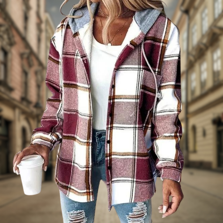 Levoire | Veste à carreaux pour femme Rosso