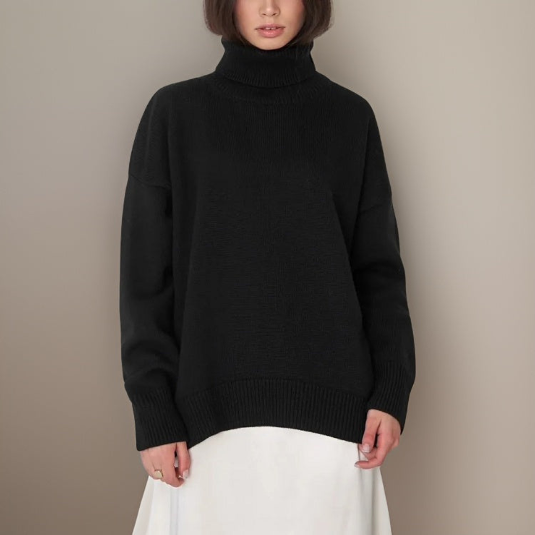 Levoire | Pull à col roulé pour femmes Noir