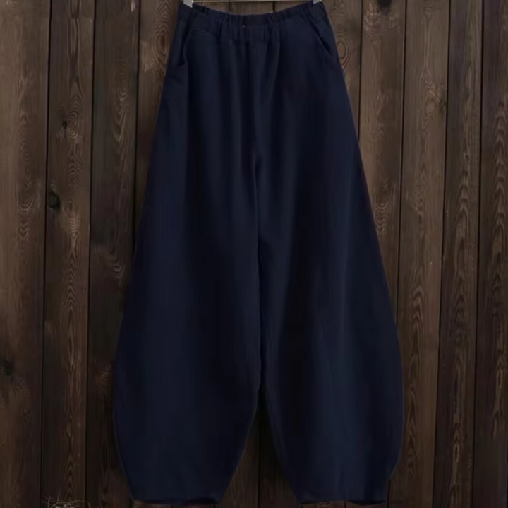 Levoire | Pantalon En Lin Et Coton Bleu marine