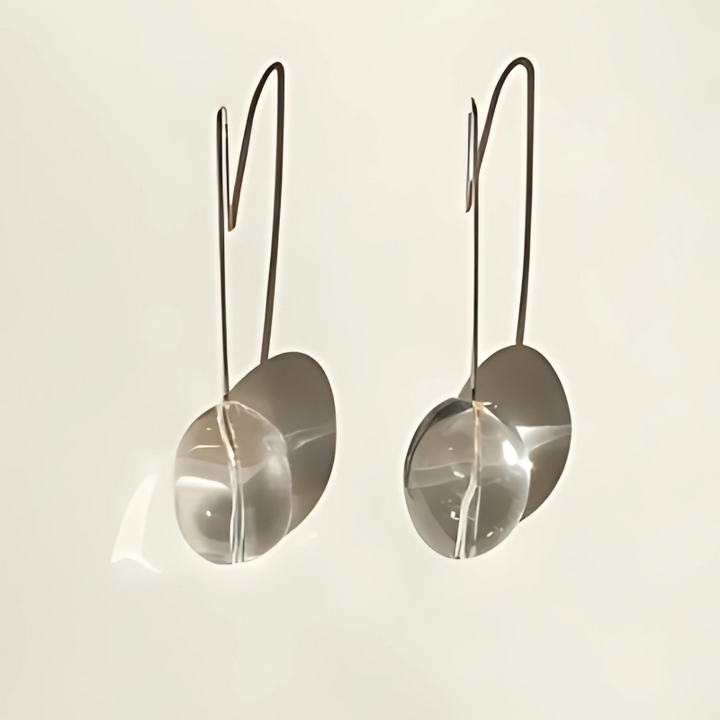 Levoire | Fabrication De Vin Boucles D'Oreilles En Cristal Gris