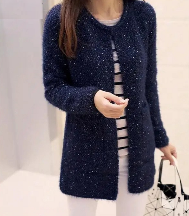 Levoire | Gilet Femme Avec Devant Ouvert Et Poches Avant Bleu foncé
