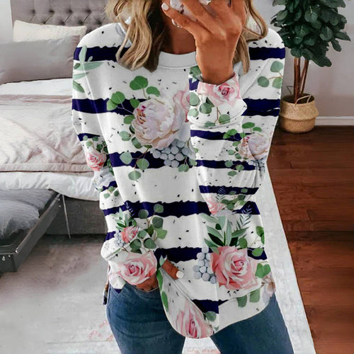 Levoire | Shirt Décontracté À Fleurs Rayé