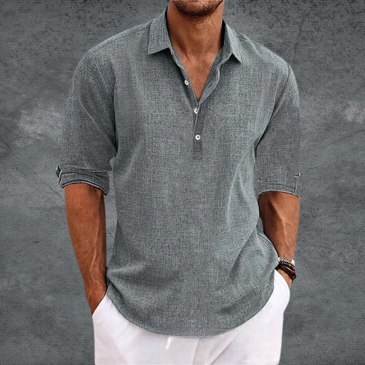 Levoire | Chemise Élégante Et Décontractée Gris