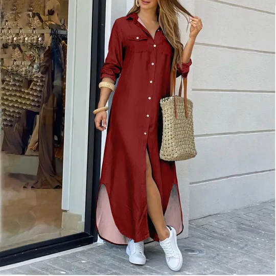 Levoire | Chemise Longue Décontractée Rot
