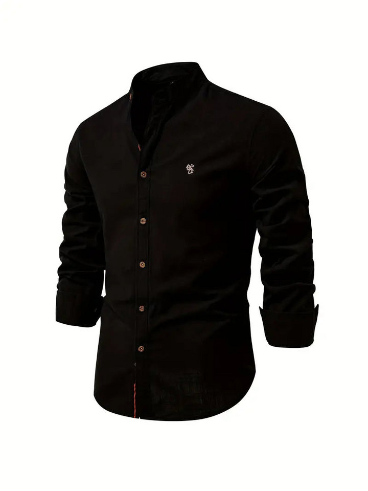 Levoire | Chemise classique pour homme pour chaque saison, confortable et décontractée Noir