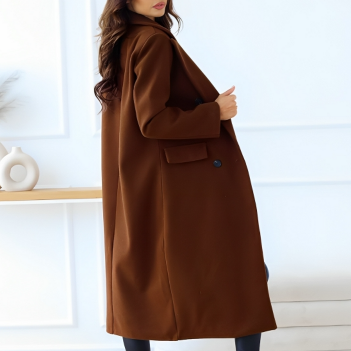 Levoire | Manteau Élégant Long Pour Femme Brune