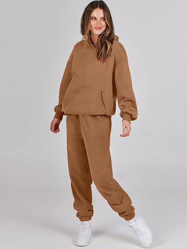 Levoire | Sweat À Capuche À Manches Longues, Pantalon Avec Poches Ensemble De Survêtement Deux Pièces