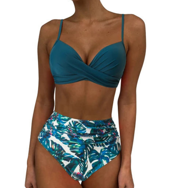 Levoire | Bikini Confort Hautement Ajusté Bleu Vert Turquoise