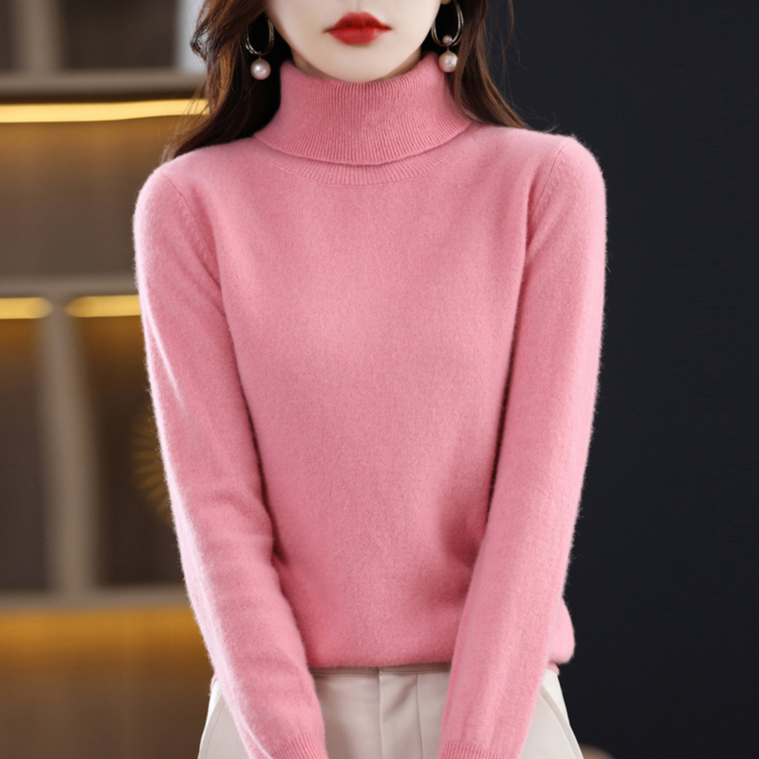 Levoire | Pull Col Roulé Avec Sensation Cachemire Rosa